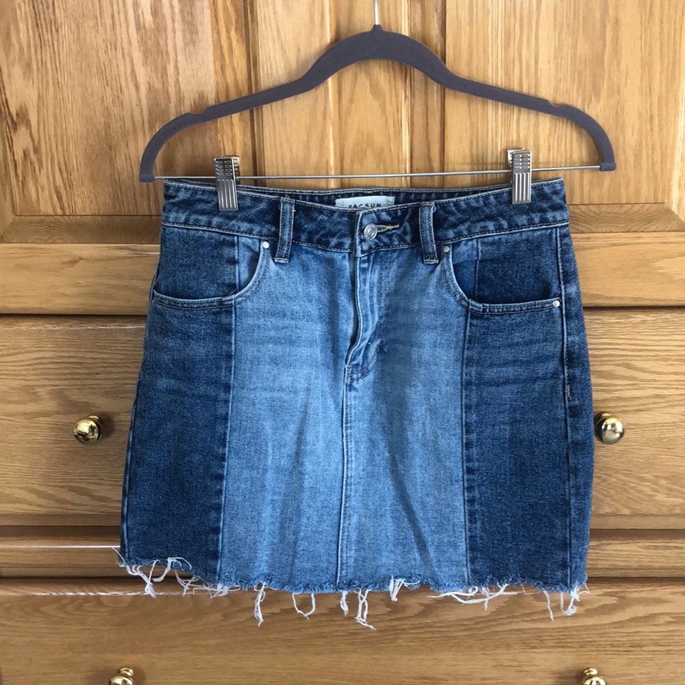 PACSUN Two-Toned Denim Skirt (WORN ONCE)